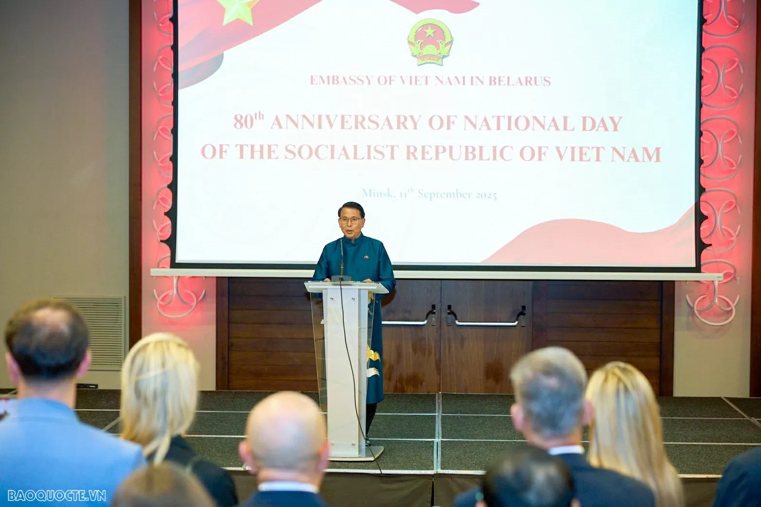 Đại sứ quán Việt Nam tại Belarus chiêu đãi kỷ niệm 80 năm Quốc khánh Đại sứ quán Việt Nam tại Belarus chiêu đãi kỷ niệm 80 năm Quốc khánh