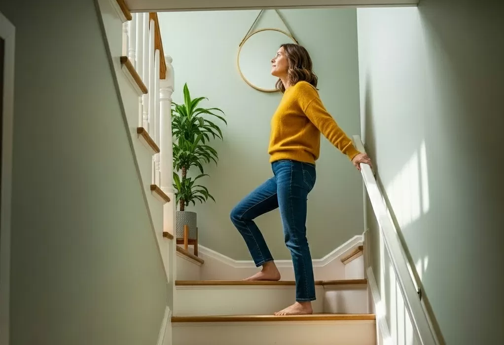 Leo khoảng 50 bậc cầu thang mỗi ngày mang lại tác động đáng kể đối với sức khỏe tim mạch, tăng sức bền, cải thiện trao đổi chất
