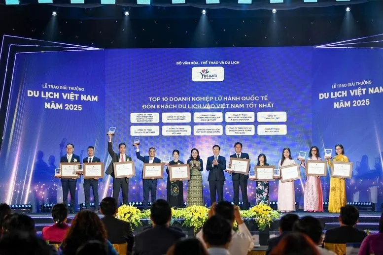 Giải thưởng Du lịch Việt Nam năm 2025 vinh danh 113 doanh nghiệp, đơn vị tiêu biểu