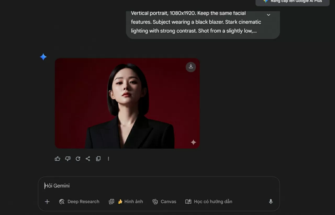 Sau khi ảnh được AI tạo ra, bạn chỉ cần nhấn vào ảnh