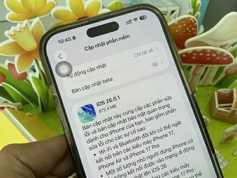 Bản cập nhật iOS 26.0.1 khắc phục hàng loạt sự cố trên iPhone.