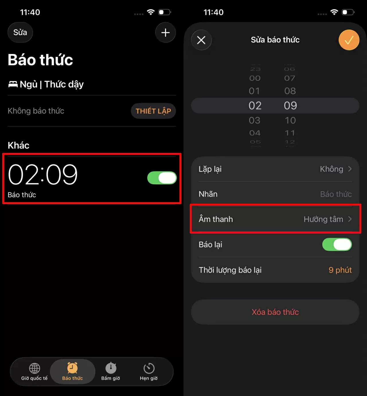 Truy cập ứng dụng Đồng hồ trên iPhone