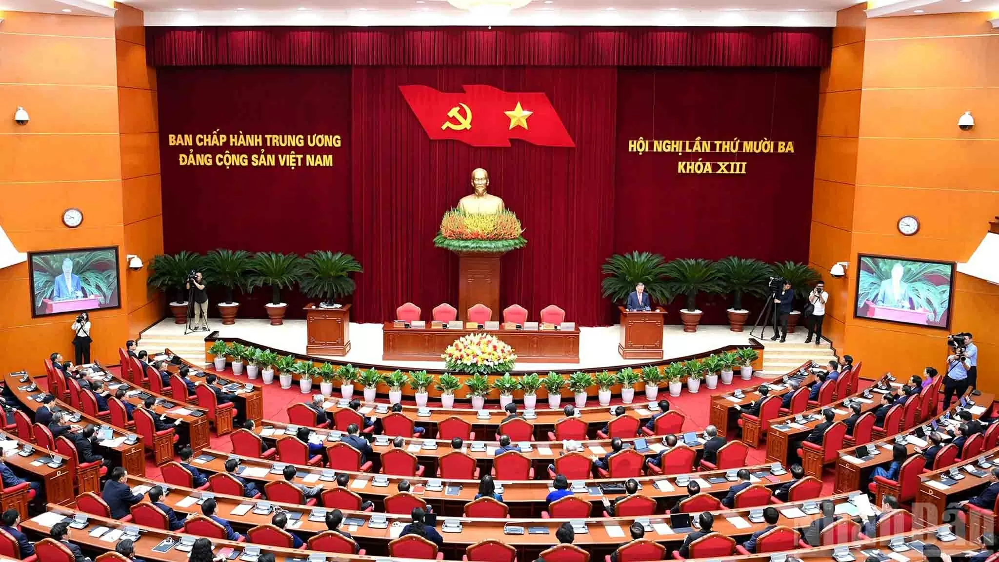 Phiên bế mạc Hội nghị lần thứ 13 Ban Chấp hành Trung ương Đảng Cộng sản Việt Nam khóa XIII. (Nguồn: Báo Nhân dân)
