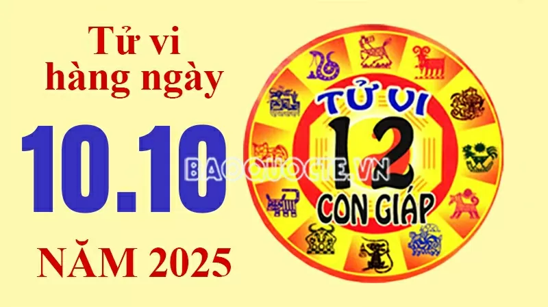 Tử vi hôm nay, xem tử vi 12 con giáp hôm nay ngày 10/10/2025: