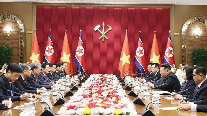 Tổng Bí thư Tô Lâm hội đàm với Tổng Bí thư, Chủ tịch Quốc vụ Triều Tiên Kim Jong Un