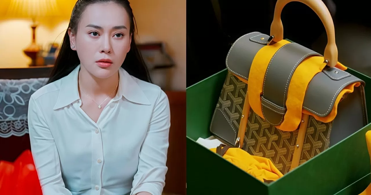 Hình ảnh chiếc túi xách hàng hiệu đồng hành cùng diễn viên Phương Oanh qua các tập phim Gió ngang khoảng trời xanh