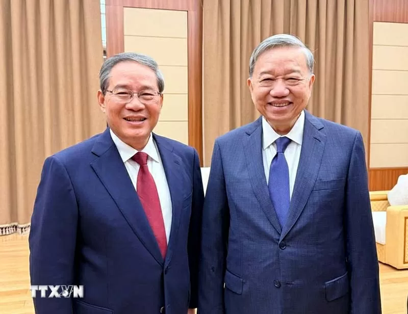 Tổng Bí thư Tô Lâm gặp Thủ tướng Quốc vụ viện Trung Quốc Lý Cường Tổng Bí thư Tô Lâm gặp Thủ tướng Quốc vụ viện Trung Quốc Lý Cường