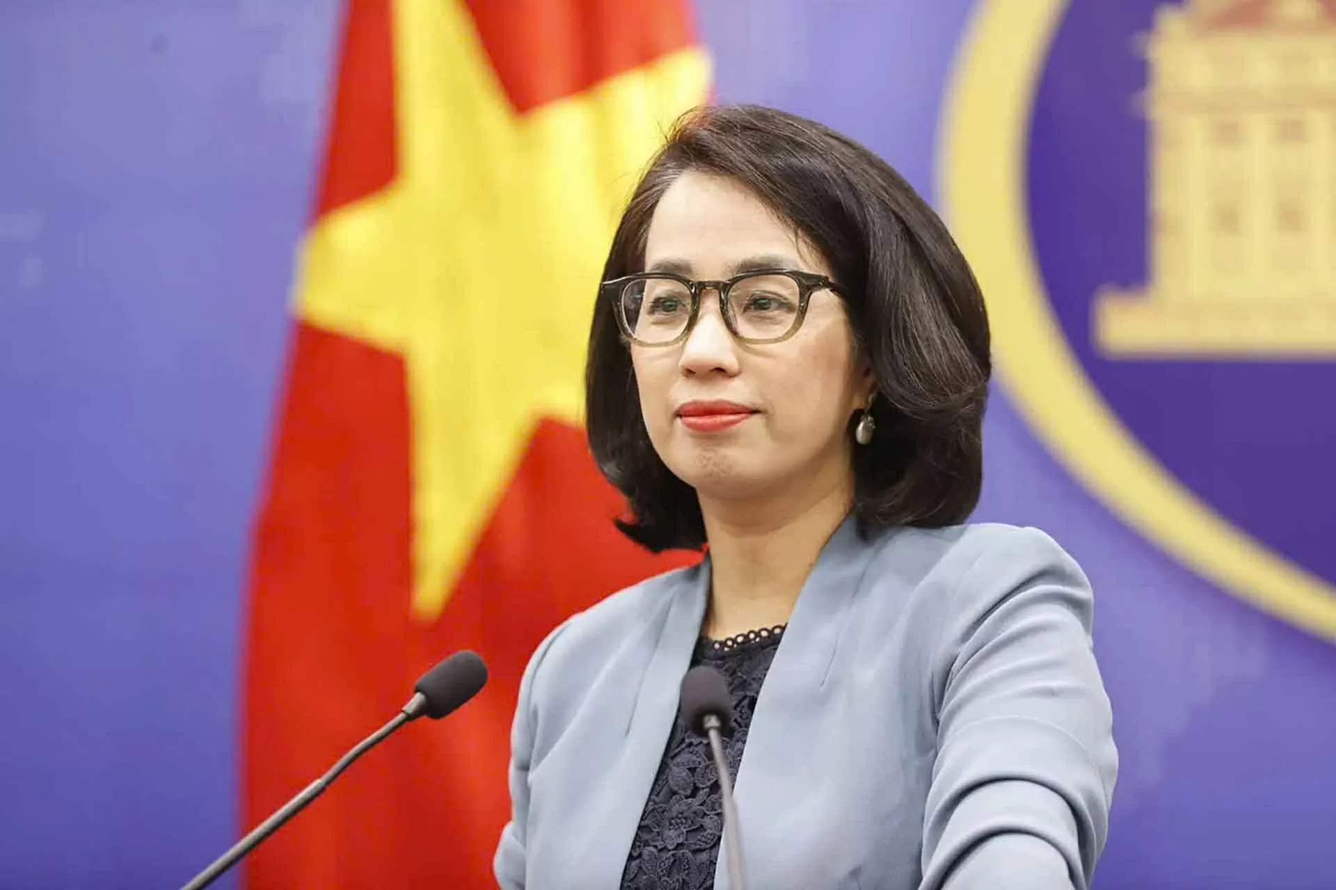 Người phát ngôn Bộ Ngoại giao Việt Nam Phạm Thu Hằng. (Ảnh: Bảo Chi) Người phát ngôn Bộ Ngoại giao Việt Nam Phạm Thu Hằng. (Ảnh: Bảo Chi)