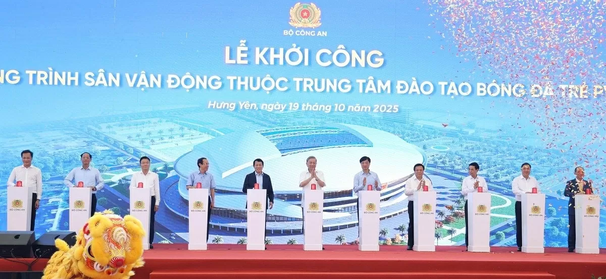 Tổng Bí thư Tô Lâm dự lễ khởi công xây dựng sân vận động mang tầm cỡ quốc tế tại Việt Nam