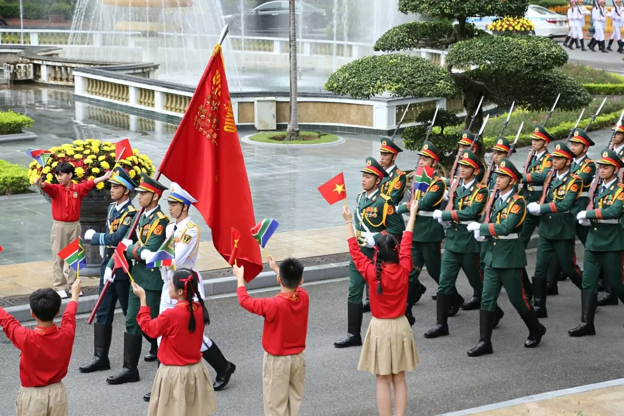 Đây là chuyến thăm đầu tiên của một tổng thống Nam Phi đến Việt Nam sau gần 20 năm. (Ảnh: Thành Long)