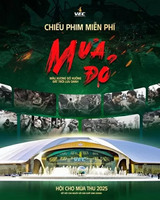 Chiếu miễn phí phim 'Mưa đỏ' và 'Tử chiến trên không' tại Hội chợ mùa Thu 2025