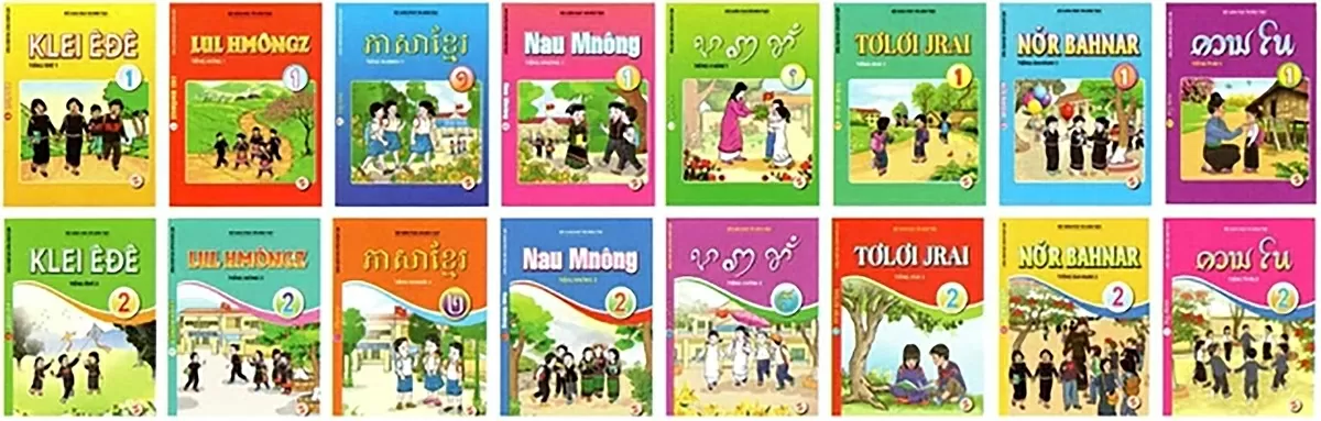 SGK tiếng các dân tộc của NXB Giáo dục Việt Nam.