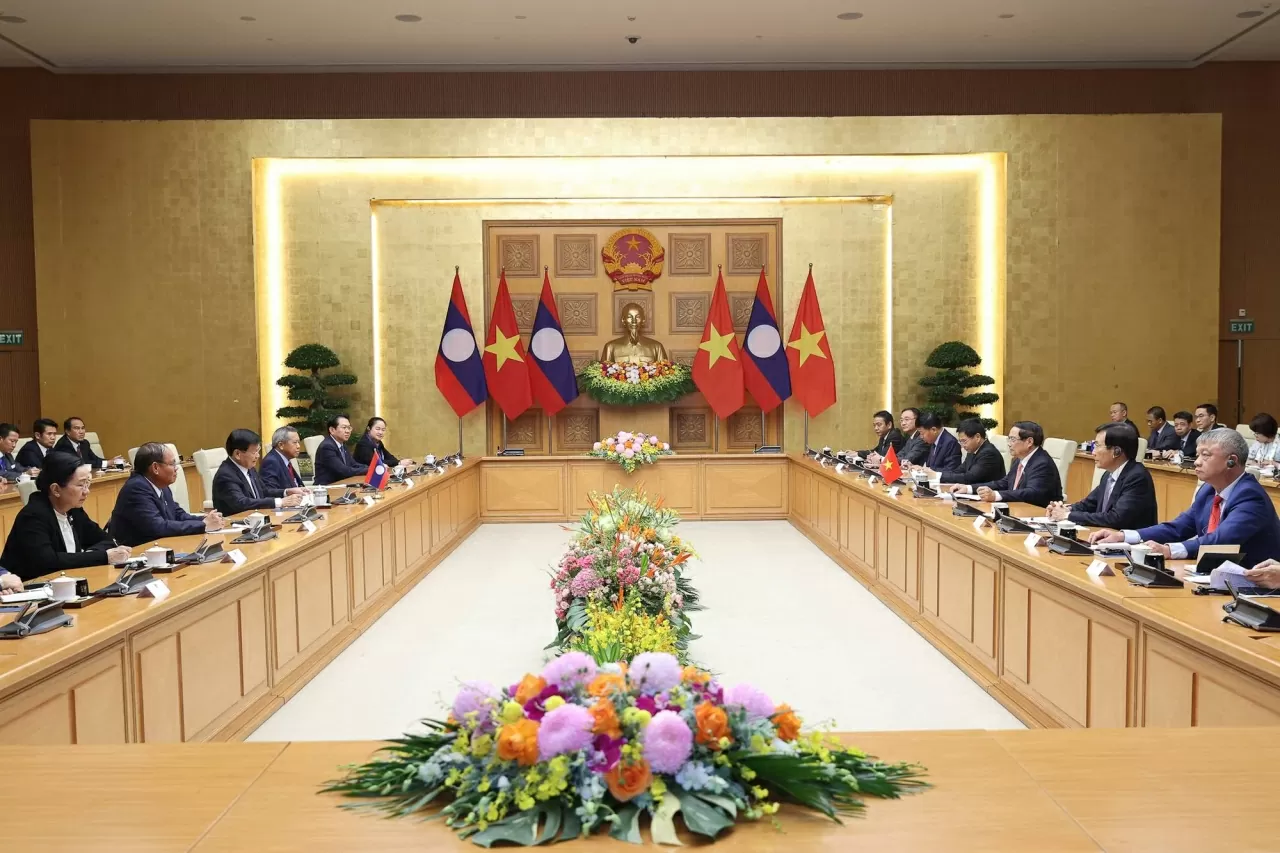 Thủ tướng Chính phủ Phạm Minh Chính tiếp Tổng Bí thư, Chủ tịch nước Lào Thongloun Sisoulith Thủ tướng Chính phủ Phạm Minh Chính tiếp Tổng Bí thư, Chủ tịch nước Lào Thongloun Sisoulith