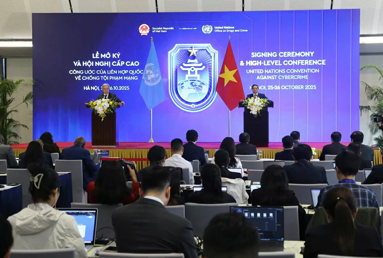 Thủ tướng Phạm Minh Chính cùng Tổng thư ký Liên hợp quốc gặp gỡ báo chí, thông tin về Lễ mở ký Công ước Hà Nội