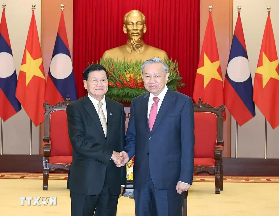 Tổng Bí thư Tô Lâm tiếp Tổng Bí thư, Chủ tịch nước Lào Thongloun Sisoulith Tổng Bí thư Tô Lâm tiếp Tổng Bí thư, Chủ tịch nước Lào Thongloun Sisoulith