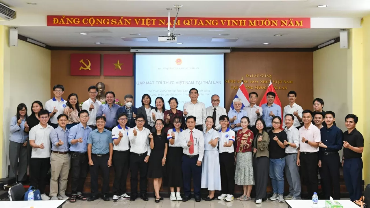 Đây là lần đầu tiên Đại sứ quán Việt Nam tại Thái Lan tổ chức sự kiện dành riêng cho cộng đồng trí thức, nhà nghiên cứu khoa học Việt Nam tại Thái Lan. (Nguồn: Báo Nhân dân)