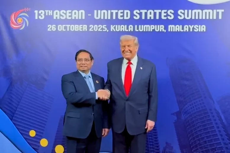 Thủ tướng Phạm Minh Chính trân trọng chuyển lời mời Tổng thống Hoa Kỳ Donald Trump thăm Việt Nam của Tổng Bí thư Tô Lâm và các nhà lãnh đạo cấp cao Việt Nam. (Nguồn: VGP)