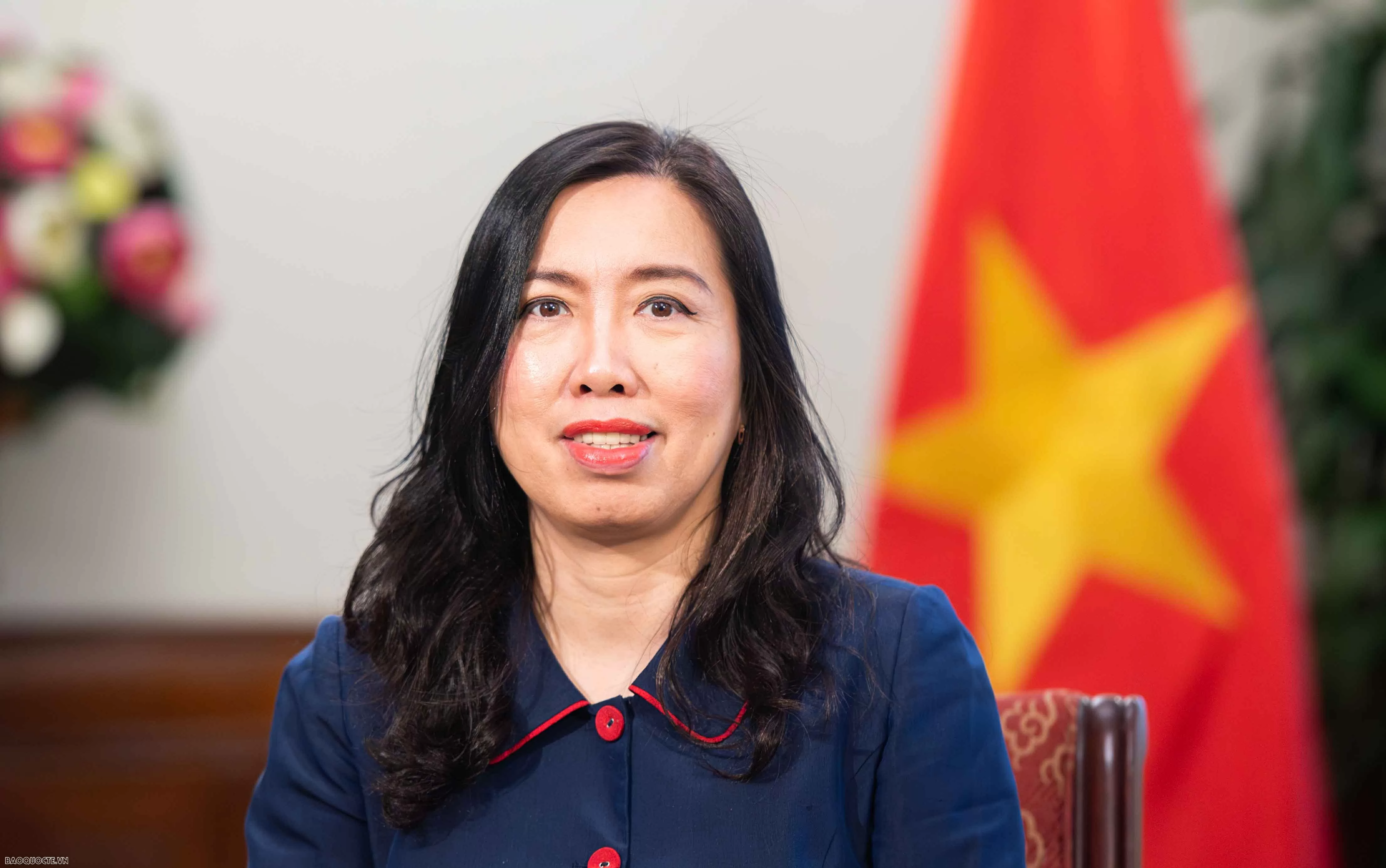 Thứ trưởng Ngoại giao Lê Thị Thu Hằng. (Ảnh: Nguyễn Hồng)