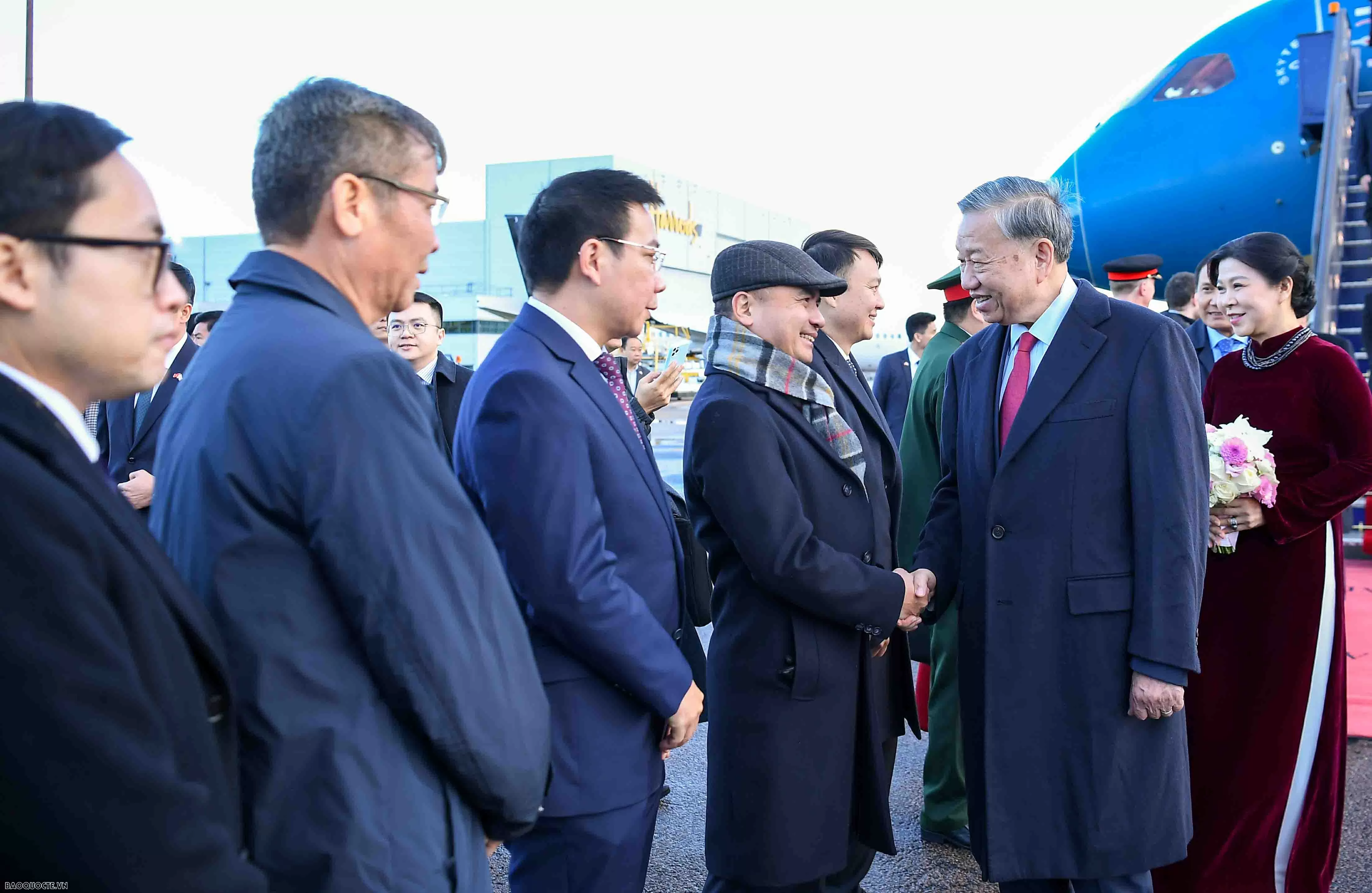 Tổng Bí thư Tô Lâm và Phu nhân đến London, bắt đầu thăm chính thức Anh