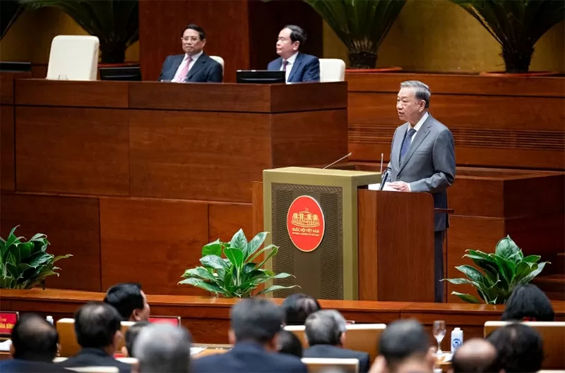 Tổng Bí thư Tô Lâm phát biểu tại Hội nghị toàn quốc về đột phá phát triển khoa học, công nghệ, đổi mới sáng tạo và chuyển đổi số (Nguồn: Internet). Tổng Bí thư Tô Lâm phát biểu tại Hội nghị toàn quốc về đột phá phát triển khoa học, công nghệ, đổi mới sáng tạo và chuyển đổi số (Nguồn: Internet).