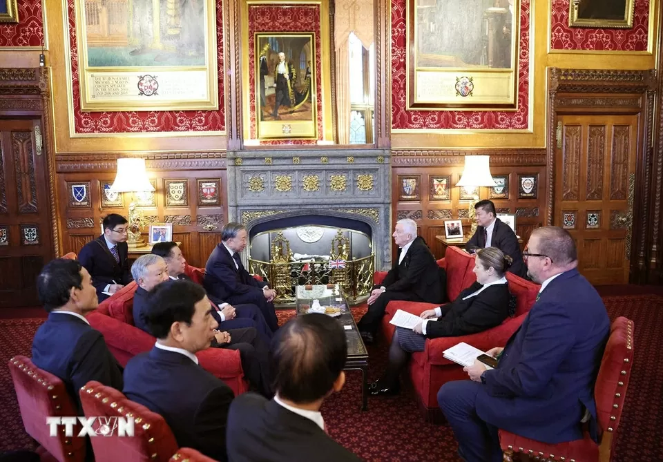 Tổng Bí thư Tô Lâm hội kiến Chủ tịch Hạ viện Anh Lindsay Hoyle