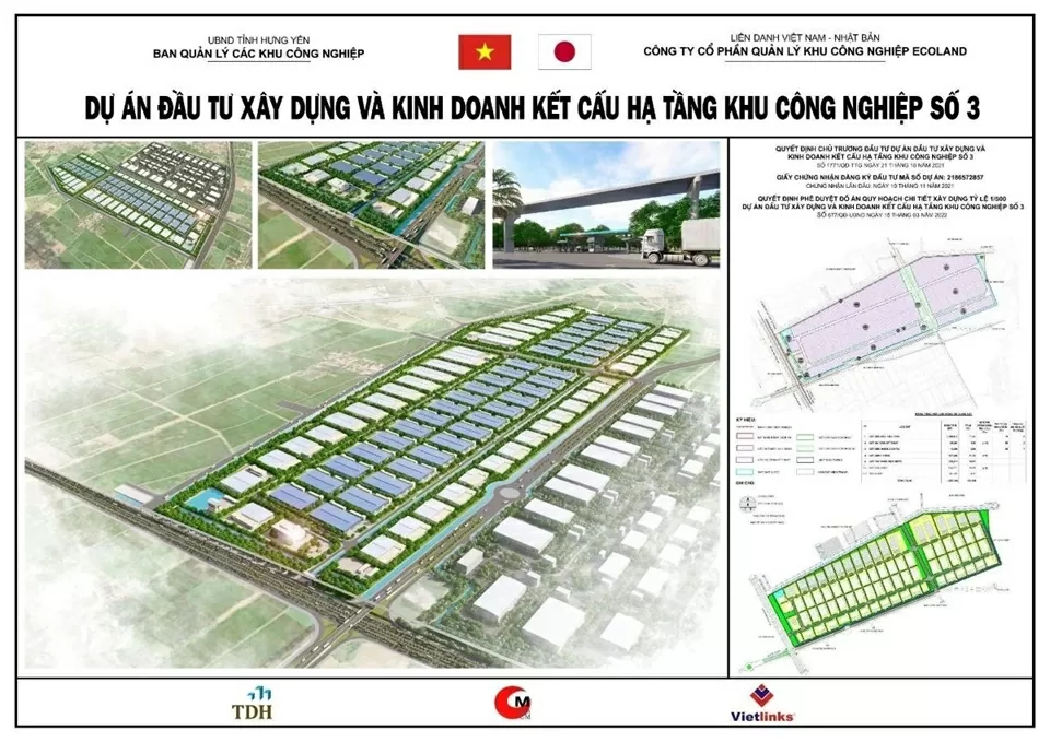 Phối cảnh Dự án Khu Công nghiệp số 3 Hưng Yên.