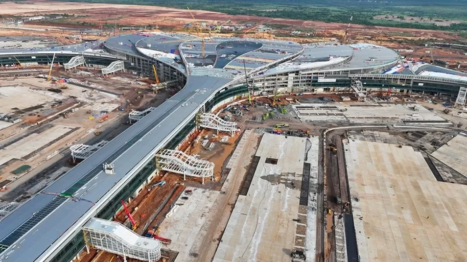 Sân bay Long Thành đang được đẩy nhanh tiến độ, phấn đấu cơ bản hoàn thành hạ tầng vào cuối năm 2025. (Ảnh: ACV) Sân bay Long Thành đang được đẩy nhanh tiến độ, phấn đấu cơ bản hoàn thành hạ tầng vào cuối năm 2025. (Ảnh: ACV)