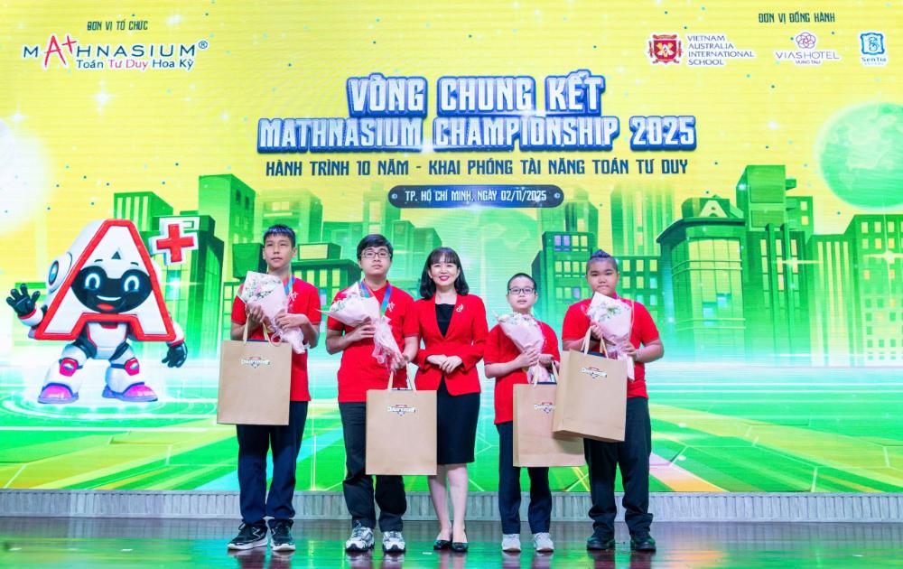Vinh danh 18 gương mặt xuất sắc nhất tại Chung kết phía Nam Mathnasium Championship 2025 Vinh danh 18 gương mặt xuất sắc nhất tại Chung kết phía Nam Mathnasium Championship 2025
