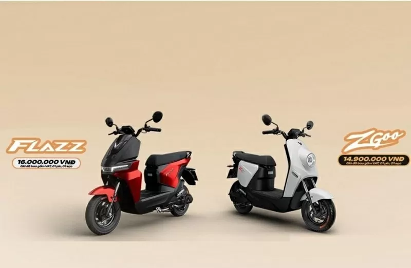 Bộ đôi xe máy điện VinFast ZGoo và VinFast Flazz.