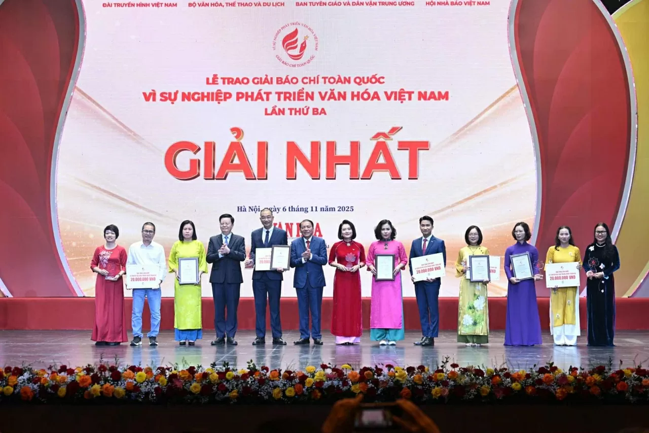Báo Thế giới và Việt Nam đoạt giải Ba Giải báo chí toàn quốc 'Vì sự nghiệp phát triển Văn hóa Việt Nam' 2025 Báo Thế giới và Việt Nam đoạt giải Ba Giải báo chí toàn quốc 'Vì sự nghiệp phát triển Văn hóa Việt Nam' năm 2025