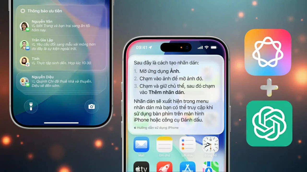 Cách biến iPhone thành trợ lý AI nhờ liên kết ChatGPT với Apple Intelligence. Cách biến iPhone thành trợ lý AI nhờ liên kết ChatGPT với Apple Intelligence.
