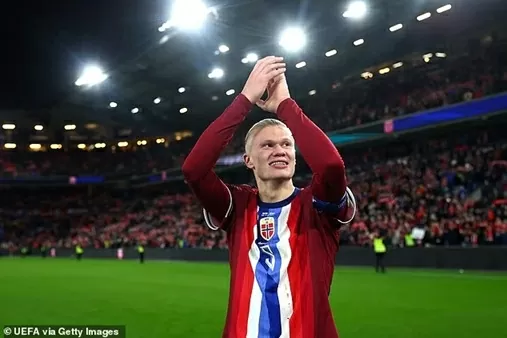 Erling Haaland và đội tuyển Na Uy coi như nắm chắc tấm vé dự vòng chung kết World Cup 2026. (Nguồn: Daily Mail)