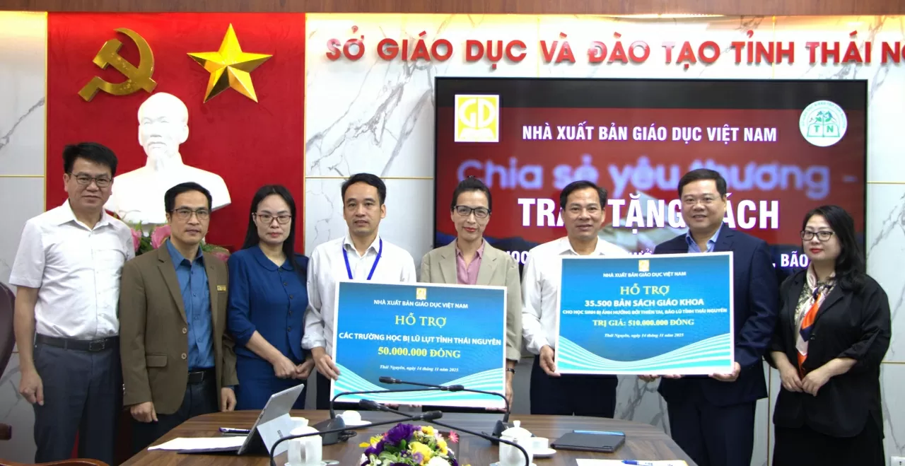 NXB Giáo dục Việt Nam hỗ trợ sách giáo khoa cho Thái Nguyên sau bão