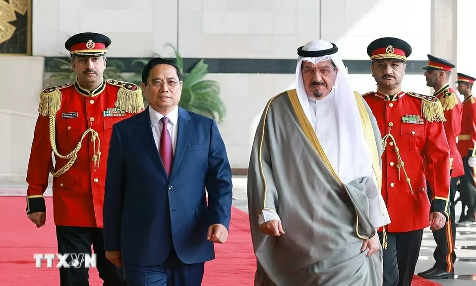 Lễ đón chính thức Thủ tướng Phạm Minh Chính tại Kuwait