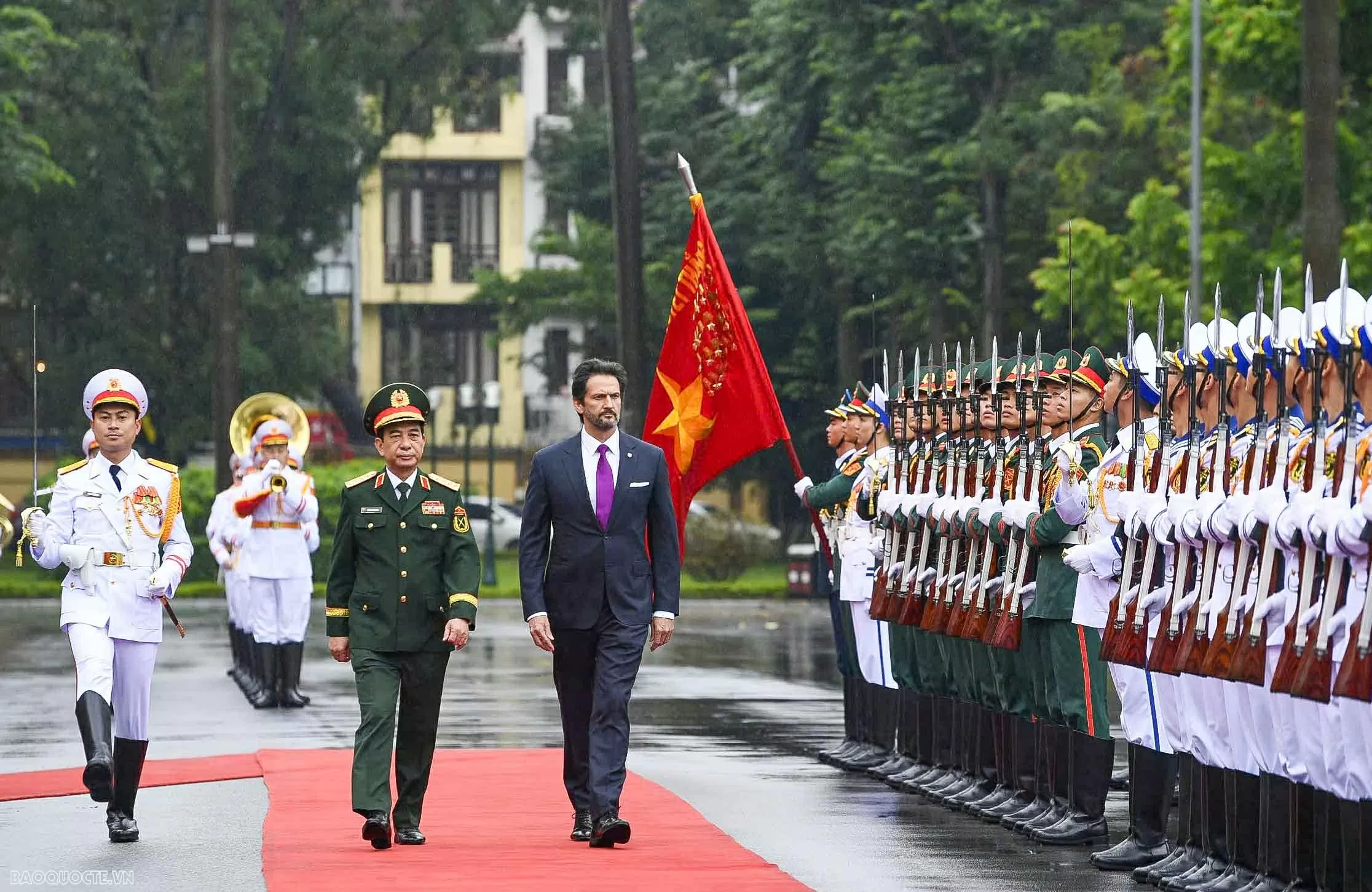 Đại tướng Phan Văn Giang đón, hội đàm với Phó Thủ tướng, Bộ trưởng Bộ Quốc phòng Slovakia
