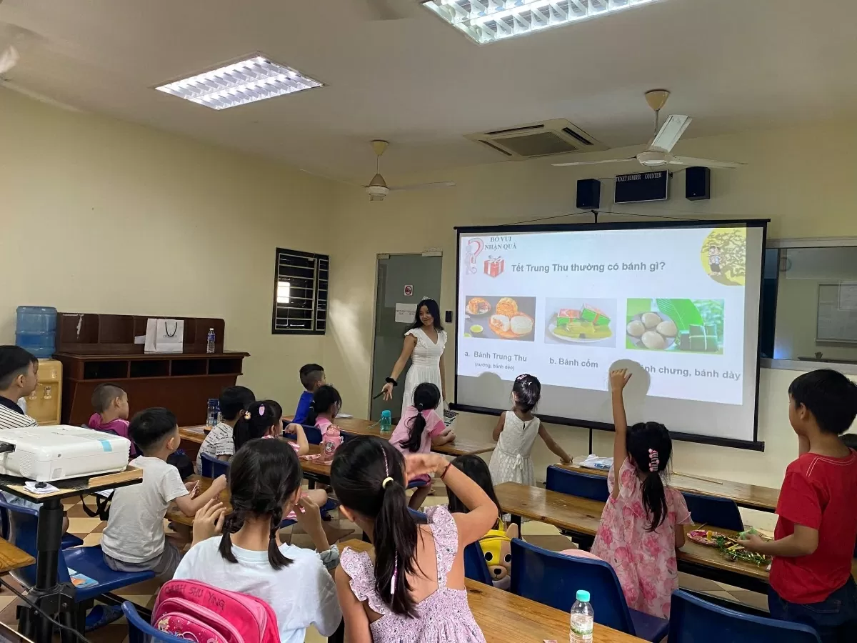 Nguyễn Lưu An trong một buổi ngoại khóa chủ đề Tết Trung thu. (Ảnh NVCC)