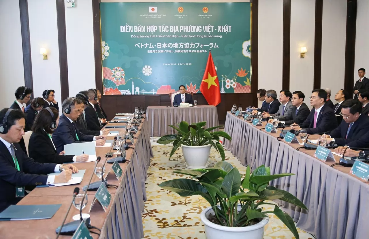 Thủ tướng Chính phủ Phạm Minh Chính tiếp đại biểu các đoàn địa phương Nhật Bản. (Ảnh: Thành Long)