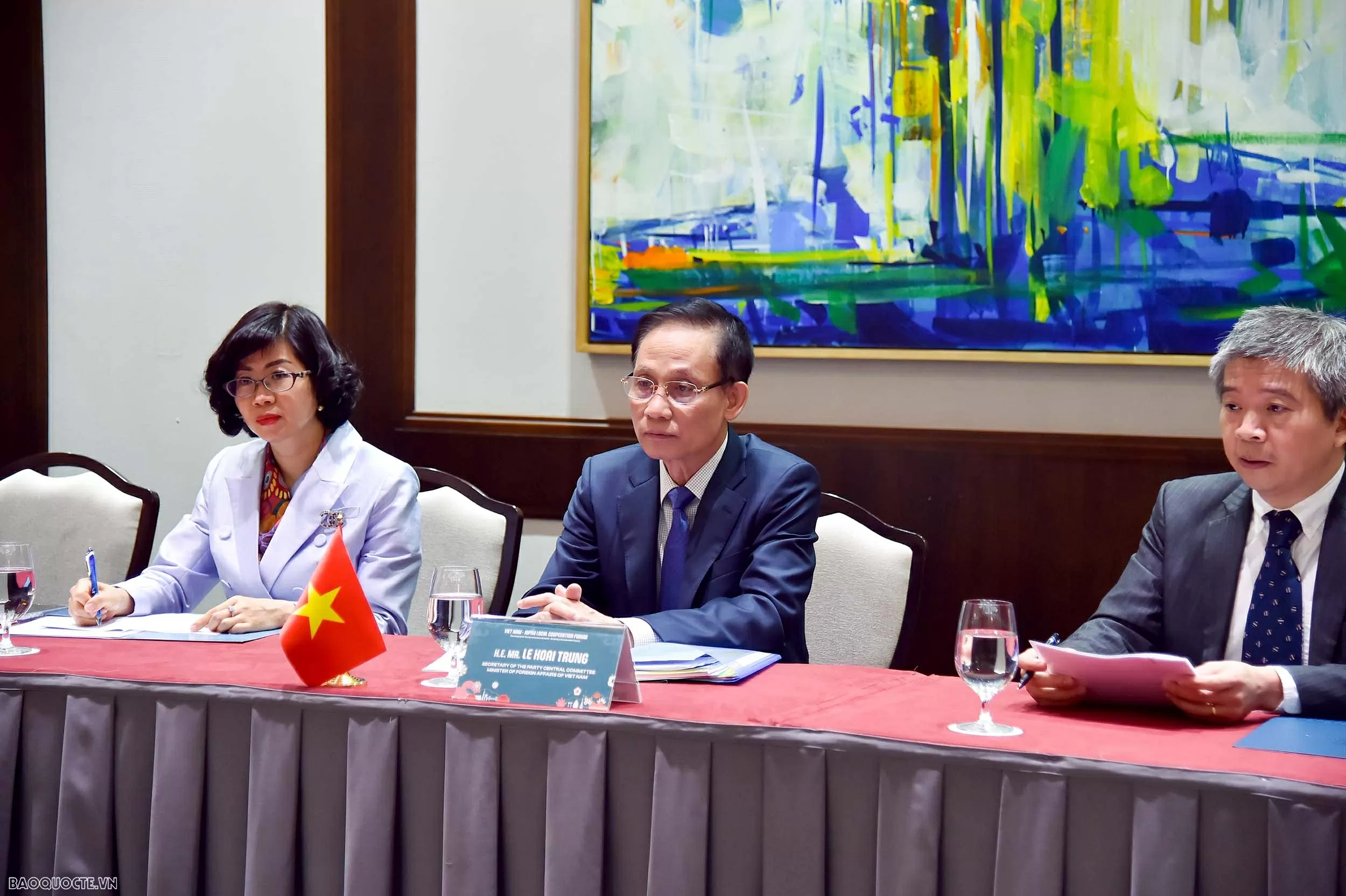 Bí thư Trung ương Đảng, Bộ trưởng Ngoại giao Lê Hoài Trung tiếp Thống đốc tỉnh Gunma, Nhật Bản