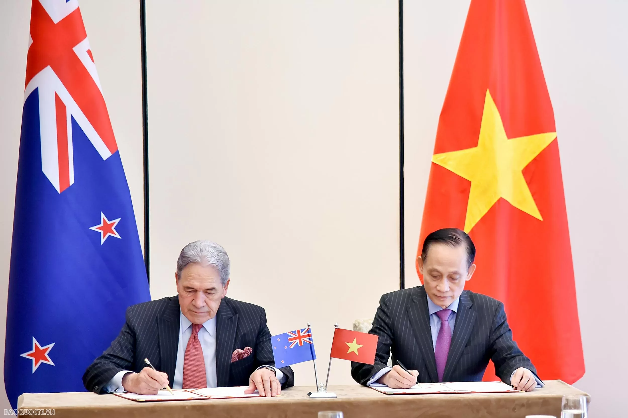Bộ trưởng Ngoại giao Lê Hoài Trung đồng chủ trì Hội nghị Bộ trưởng Việt Nam-New Zealand lần thứ 3 (FMM-3)