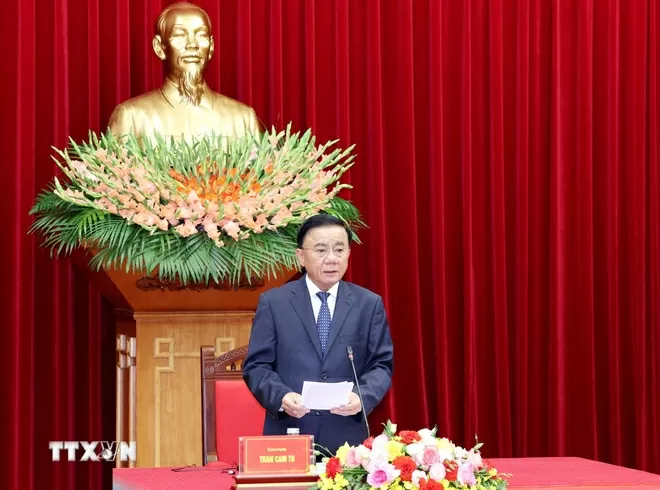Ủy viên Bộ Chính trị, Thường trực Ban Bí thư Trần Cẩm Tú tiếp đoàn cán bộ cao cấp Đảng Nhân dân Cách mạnh Lào Ủy viên Bộ Chính trị, Thường trực Ban Bí thư Trần Cẩm Tú tiếp đoàn cán bộ cao cấp Đảng Nhân dân Cách mạnh Lào
