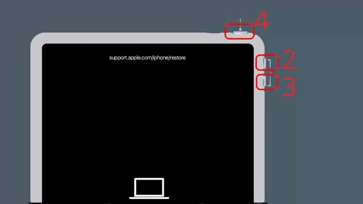 Khởi động iPad vào chế độ Recovery.