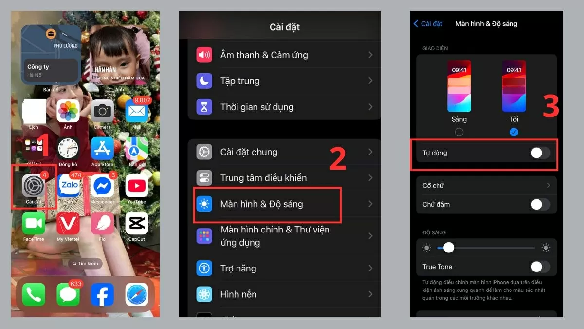 Hướng dẫn tắt tính năng tự động điều chỉnh độ sáng  Nếu iPhone liên tục tối màn hình, bạn có thể vô hiệu hóa chế độ.