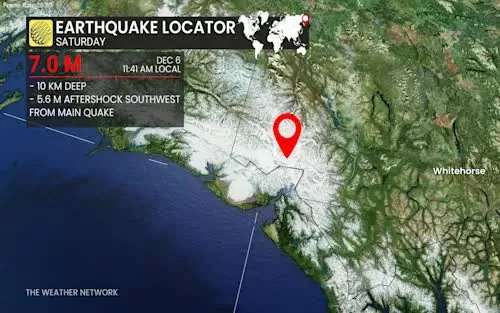 Động đất cực mạnh làm rung chuyển khu vực biên giới Mỹ và Canada