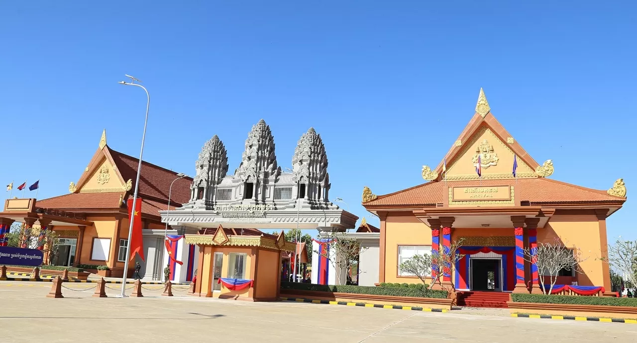 Cửa khẩu quốc tế Meun Chey (Campuchia) nơi sẽ diễn ra Lễ Khai triuowng Cửa khẩu quốc tế Meun Chey (Campuchia) nơi sẽ diễn ra Lễ Khai triuowng