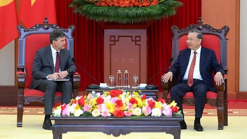 Tổng Bí thư Tô Lâm tiếp Giám đốc Học viện Tổng thống Nga