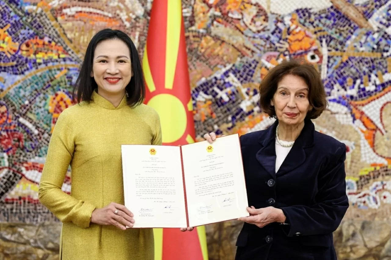 Đại sứ Nguyễn Thị Minh Nguyệt trình Thư ủy nhiệm tại Bắc Macedonia, thúc đẩy hợp tác song phương trên nhiều lĩnh vực