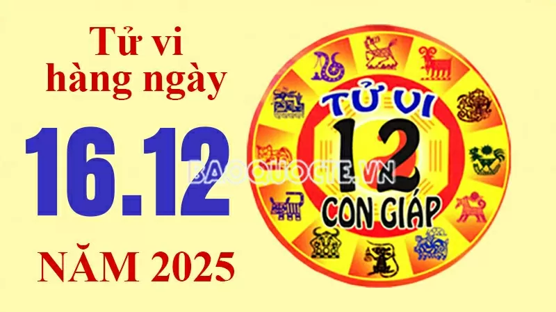 Tử vi hôm nay, xem tử vi 12 con giáp hôm nay ngày 16/12/2025: