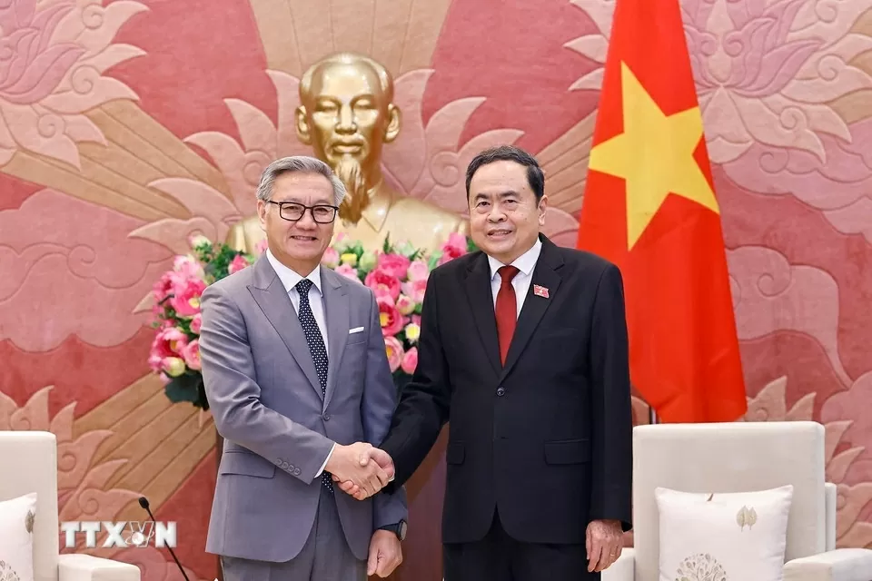 Chủ tịch Quốc hội Trần Thanh Mẫn tiếp Bộ trưởng Ngoại giao Lào