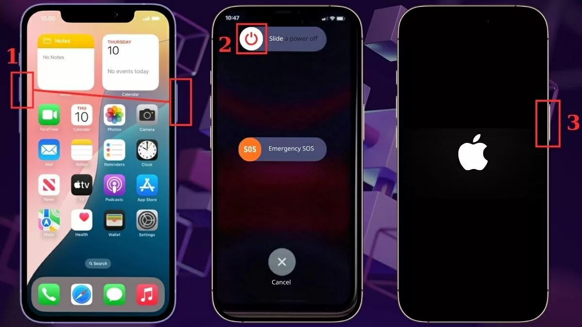 Khởi động lại iPhone.