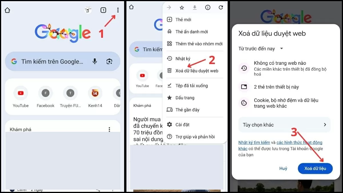 Trên Android (Chrome). Trên Android (Chrome).